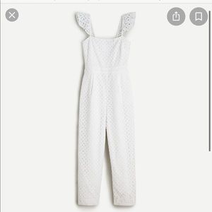 J Crew NWT White Jumpsuit with Eyelet Detailing